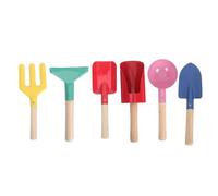 Kisangel Kit Outils de Jardinage pour Projets de Jardinage Léger et Portable Pelle Desserrée et Mini Cuillère à Sable, Manche Ergonomique en Bois et Fer pour Garçon et Filles