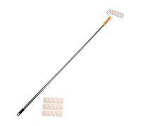 Kisangel Kit Peinture Mural avec Tige Télescopique Acier Inoxydable Manchons Poignée Confortable pour Finition Uniforme et Nettoyage Facile