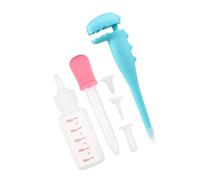 Kisangel Kitten Nursing Bottle Set for Small Pets Dual Function Milk Feeder and Liquid Medicine Dispenser with Unique Nipple Beginner Friendly for Puppies Kittens and Rabbits