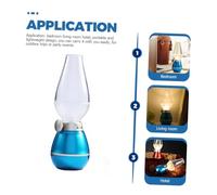 Kisangel Lampe de Table Vintage Rechargeable Portable avec Poignée Rétro pour Maison Bureau et Camping Éclairage LED Multifonction et Design Suspendu Pratique