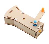 Kisangel Lampe Torche Solaire à Manivelle DIY en Bois, Lampe de Poche Compacte pour Éclairage Manuel, Kit Éducatif pour Camping et Urgences, Utilisable par Garçon et Filles et Adultes