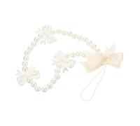 Kisangel Lanière De Téléphone En Perles Nœud Décoratif Femme Chaîne Anti-perte Élégante Corde Légère Présent Voyage Bureau École Noir