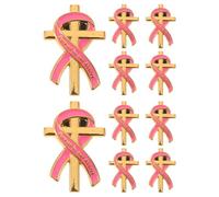 Kisangel Lot de 10 broches ruban funéraires, épingles à cravate croix chrétienne, cadeaux pour invités lors d'une fête commémorative, rose - Boutonnière religieuse pour revers de veste ou