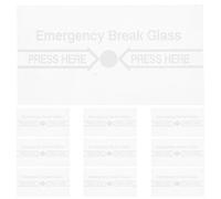 Kisangel Lot de 10 couvercles pour interrupteurs d'alarme incendie - Panneau de remplacement rectangulaire 3 x 1,5 pouces pour bris de glace d'urgence - Panneau de verre transparent pour