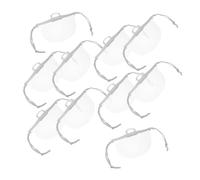 Kisangel Lot de 10 Écrans Faciaux de Protection Réutilisables en Plastique Pet Transparent, Anti-buée et Anti-éclaboussures, Grand Format Cadre Blanc, Cuisine Professionnelle