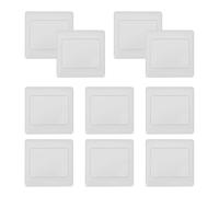 Kisangel Lot de 10 Plaques Murales D'interrupteur Électriques Blanches Deux-en-un avec Boîte de Jonction Intégrée, Matériau Ignifuge, Dimensions Épaisses, Adaptées la Rénovation