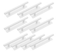 Kisangel Lot de 10 Poignées Adhésives Blanches pour Placards et Tiroirs, Auto-adhésives sans Perçage, Multi-usages, Faciles à Installer, Adaptées aux Meubles Cuisine et Commode