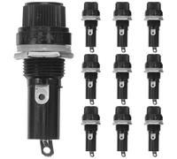 Kisangel Lot De 10 Porte-Fusibles Pour Montage Sur Panneau Protection De Fusible Électrique Tube De Fusible En Verre Montage Sur Panneau Protection De Monté Sur Tube Capuchon