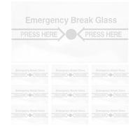 Kisangel Lot de 10 Vitres de Remplacement en Verre Haute Température pour Interrupteur Manuel D'alarme Incendie, Couvercles Transparents de Sécurité Incendie, Brise-vitre Rouge