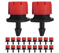 Kisangel Lot de 100 goutteurs pour Irrigation Goutte à Goutte : débit de 0 à 70 l/h et tête d’arrosage réglable à 8 Trous : Micro-asperseur pour tuyaux en PVC, tuyaux poreux et raccords pour