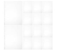 Kisangel Lot de 100 Pochettes Porte-dossards de Course Transparentes en Vinyle 30 X 23 Cm 11 Perforations pour Classeurs, Protège-dossards Marathon et Affichage pour Événements Sportifs