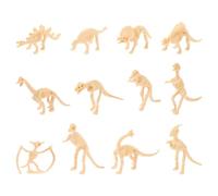 Kisangel Lot de 12 Jouets Éducatifs Mini Figurines de Squelettes de Dinosaures, Modèles Réalistes en Plastique Léger, pour Jeu D'éveil et Décoration Chambre Garçon et Filles, Présent