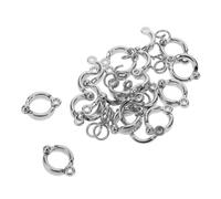 Kisangel Lot de 15 Bagues D'Entraînement pour Oiseaux Perruches Colombes Inséparables - Accessoires D'Entraînement pour Oiseaux D'Extérieur - Argenté