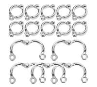 Kisangel Lot de 15 Bagues Ouvertes pour Oiseaux en Métal Solide Taille 10 Verrou Bagues D’Identification Réutilisables pour Calopsittes Perroquets Gris du Gabon et Conures Accessoire