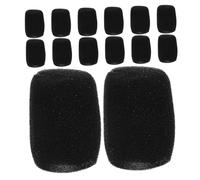 Kisangel Lot de 15 Éponges De Protection pour Microphone Accessoires Ktv Pare-Brise Protection pour Microphone Noir