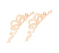 Kisangel Lot de 2 Appliques Murales en Marqueterie de Bois Sculpté Non Peint Décorations Décoratives Européennes pour Meubles Portes et Armoires Ornements en Bois Naturel pour