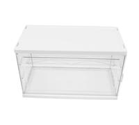Kisangel Lot De 2 Boîtes De pour Figurines Jolies Vitrines pour Jouets Rangement De Figurines Vitrine pour Étagère en Acrylique Blanc