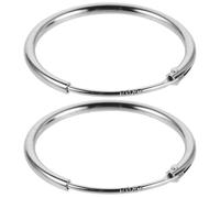Kisangel Lot de 2 boucles d'oreilles créoles fines argentées, petites boucles d'oreilles pour piercing cartilage, pour votre partenaire, créoles rondes de 18 mm, accessoire idéal pour les