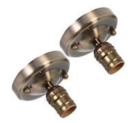 Kisangel Lot de 2 Douilles de Lampe Vintage E27 en Aluminium Bleu Vert, Support Mural Rétro Suspendre, Compatible Applique Murale Chambre, Couloir et Balcon, Pièces de Lampe Décoratives