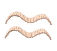 Kisangel Lot de 2 Échelles en Bois pour Hamsters et Chinchillas, Jouet d'escalade Naturel 6x40 Cm, Accessoires pour Cages de Petits Animaux, Jouets D'enrichissement et Exercice