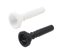 Kisangel Lot de 2 Embouchures de Trompette en Abs Alimentaire, Pièces de Rechange Délicates Blanches et Noires, Accessoire pour Instrument de Musique, Remplacement Couleur Aléatoire