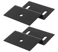 Kisangel Lot de 2 équerres de fixation d'angle pour meuble - Fixations renforcées en forme de Z - Support à double profilé pour la murale de meubles de salle de bain et le support