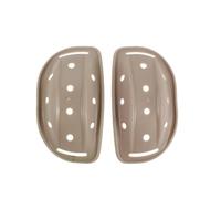 Kisangel Lot de 2 Mentonnières de Casque en Coque Rigide Couleur Ivoire, Compatibles Casques Moto, Vélo Électrique et Skate, Protection Renforcée du Menton pour Sports Urbains et