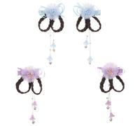 Kisangel Lot De 2 Paires De Pinces À Cheveux En Forme De Fleur Pour Perruque Jolies Pinces À Cheveux En Forme De Accessoires Pour Chinois Tresses