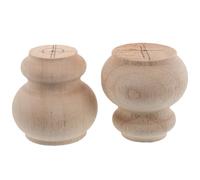 Kisangel Lot de 2 Pieds de Meuble en Bois Massif 8X8 CM Pieds Carrés Non Finition pour Buffet et Commode et Canapé Minimalistes et Polyvalents et Stables pour Mobilier Intérieur