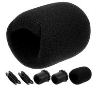 Kisangel Lot de 2 Sets de Sets de Housses en Éponge Noire pour Microphone, Protection Anti-vent et Amélioration des Performances, pour Ktv et Salles de Conférence