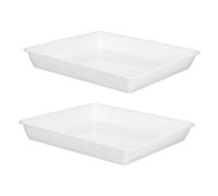 Kisangel Lot De 2 Soucoupes pour Plantes Soucoupes De 1297 Pouces pour Plantes D'Intérieur Jardinières en Plastique Bacs D'Égouttage d'eau Pot Carré Base De Récupération