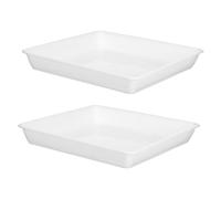 Kisangel Lot De 2 Soucoupes pour Plantes Soucoupes De 1376 Pouces pour Plantes D'Intérieur Jardinières en Plastique Bacs D'Égouttage d'eau Pot Carré Base De Récupération