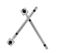 Kisangel Lot de 2 Supports d'Antenne en Acier Inoxydable 30 CM L pour Montage Extérieur Support Mural pour Caméra de Sécurité pour Réseau sans Fil et Faisceau Infrarouge