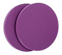 Kisangel Lot de 2 Tapis de Yoga Ronds Antidérapants en Tpe Violet Foncé Coussins de Protection pour Coudes et Genoux Accessoires de Yoga Confortables pour Exercices et Contemplation