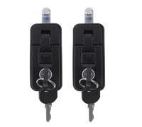 Kisangel Lot de 2 verrous à compression : verrou à levier étanche encastré - Serrure de sécurité pour portes coulissantes, chambres d’hôtel, dortoirs, appartements de location et portails de