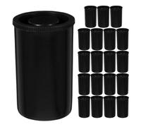 Kisangel Lot de 20 Boîtes Noires Opaques avec Bouchons Vissés pour Pellicule Photo Tubes Cylindriques Réutilisables Compacts Protection la Lumière Rangement Sécurisé Compatible Toutes