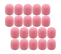 Kisangel Lot de 20 Bonnettes Microphone en Mousse Rose Protections Anti-vent pour Microphones Cravate Absorbant Bruit Accessoires Pratiques pour Enregistrement et Scène
