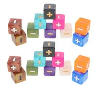 Kisangel Lot de 20 Dés Pédagogiques Acryliques Symboles de Calcul Accessoires Éducatifs pour Garçon et Filles Jeu Mathématique Ludique Couleur Aléatoire Outil Couleur