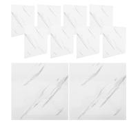 Kisangel Lot de 20 Panneaux Muraux Adhésifs Effet Marbre Blanc, Autocollants Imperméables en PVC, Carrelage Adhésif pour Crédence Cuisine et Salle de Bain, Protection L’Humidité