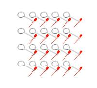 Kisangel Lot de 20 Sets de Sets de Goupilles de Verrouillage en Fer Robustes pour Extincteurs Scelles Plastiques, Compatibles Divers Types D'extincteurs pour Sécurité Incendie