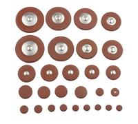 Kisangel Lot de 28 Coussinets de Rechange en Cuir Marron pour Saxophone Soprano et Alto Ensemble de Coussins en Feutre Absorbant Accessoires de Saxophone pour Remplacement et Entretien