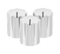 Kisangel Lot de 3 Boutons de Commande du Potentiomètre en Alliage D’aluminium Argenté 6 Mm, 12,5 X 15,5 Mm, pour Guitare Électrique, Contrôle Précis du Volume et Tonalité,