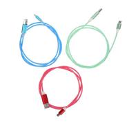 Kisangel Lot De 3 Câbles De Chargement USB Type-c avec Effet Lumineux Fluide pour Téléphone, Matériau TPE Flexible, Compatible Appareils Type-c, Multicolore, Usage Maison Et Bureau