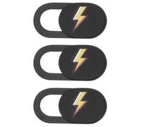 Kisangel Lot de 3 Caches Webcam pour Téléphone Portable Tablette et Ordinateur Portable Protection Vie Privée Design Fin et Adhésif Compatible PC et Systèmes Facile à Installer Noir