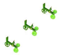 Kisangel Lot De 3 Jouets pour Perroquets Oiseaux Verts Abricots Vélo Jouet Robuste en Plastique Et Métal Entraînement Et Divertissement