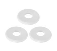 Kisangel Lot de 3 Plaques Cache-tuyaux Auto-adhésives en Abs, Diamètre 28 Mm, Blanche, Bride Murale Fendue pour Plomberie et Évacuation Climatisation, Cache Décoratif pour Trous Muraux