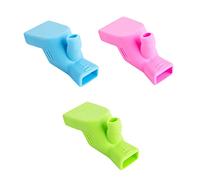 Kisangel Lot de 3 Rallonges de Robinet en Silicone Colorées pour Garçon et Filles, Prolongateur D'évier, Accessoire Sécurité Salle de Bain, Facilitation du Lavage des Mains, Vert Bleu Rose