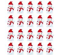Kisangel Lot de 30 Mini Figurines de Bonhommes de Neige en Résine, | Petites Figurines de Bonhommes de Neige pour Loisirs Créatifs, Micro-paysages, Maisons de Poupées Et Jardins Féeriques,