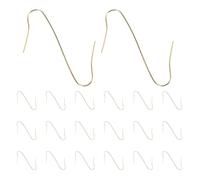 Kisangel Lot de 300 Crochets décoratifs de Noël, Mini-Crochets en Fil de Fer en Forme de S pour Boules, de Rechange en métal doré pour décorations de Sapin de Noël, Loisirs créatifs et Cadeaux