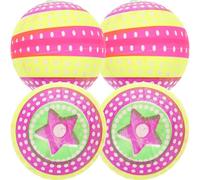 Kisangel Lot de 4 Ballons de Plage Gonflables en PVC 23 CM Fluorescents Boules de Piscine Légères et Lisses pour Jeux Extérieurs Ballon Gonflable Plage pour Garçon et Filles et Activités